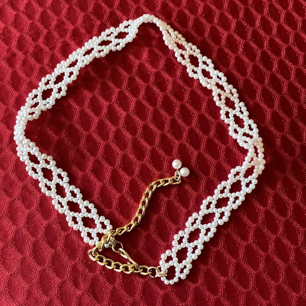 Faux Pearl Belt